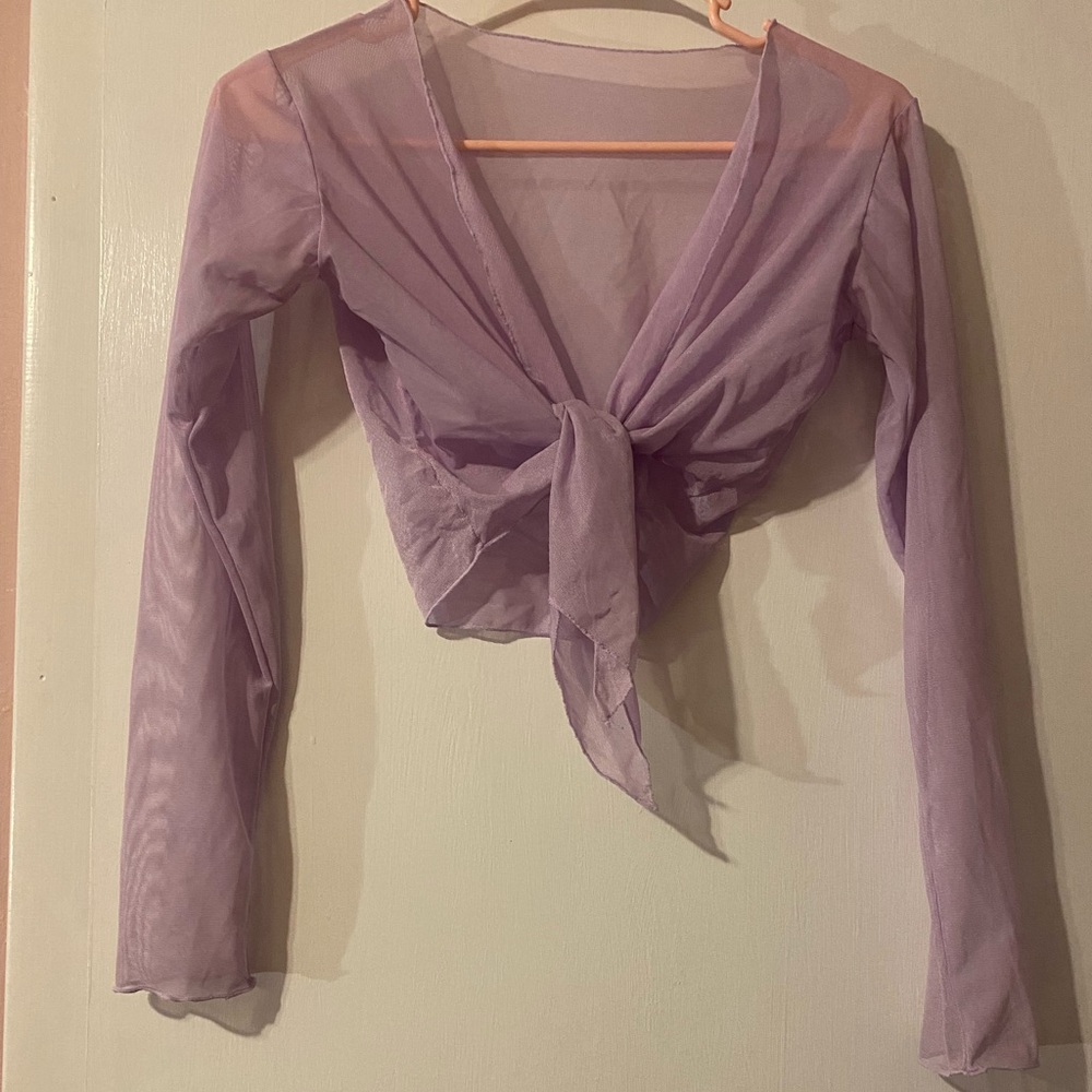 Stretchy dance warmup top, Size: small